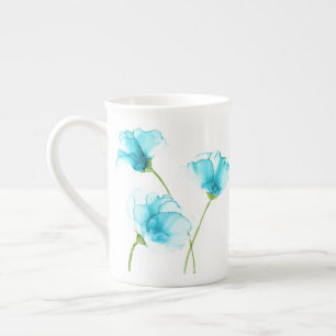 Tasse En Porcelaine Fleurs bleues os Chine Mug
