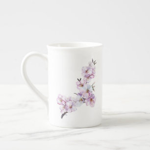 Tasse En Porcelaine Fleurs de cerisier roses 