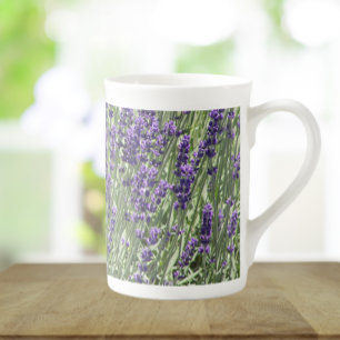Tasse En Porcelaine Fleurs de lavande violet Floral