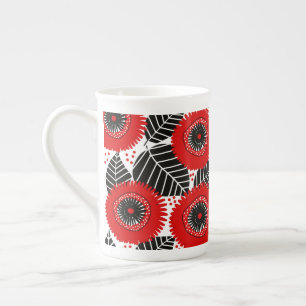Tasse En Porcelaine Fleurs de pavot de jardin Spécialité Mug