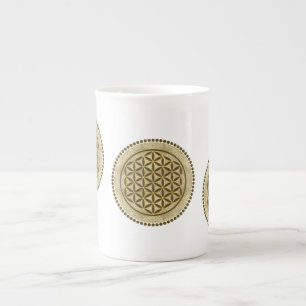 Tasse En Porcelaine FLEURS DE VIE - Symbole de géométrie sacrée Art 2