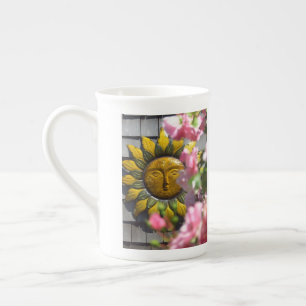 Tasse En Porcelaine Fleurs roses et soleil - Vignoble de Martha