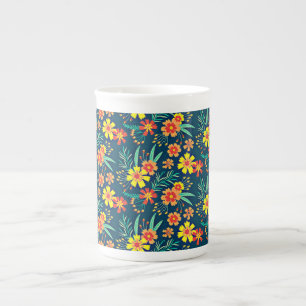 Tasse En Porcelaine Floral Arrière - plan Belle conception-46566