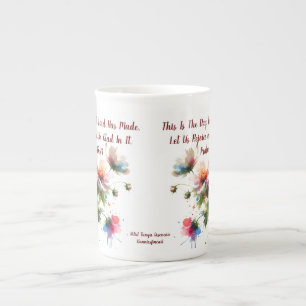TASSE EN PORCELAINE FLORALE MODERNE VIOLENTE ROSE