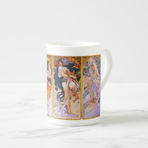 Tasse En Porcelaine Four Seasons by Alfons Mucha
