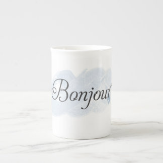 Tasse En Porcelaine Français Bonjour