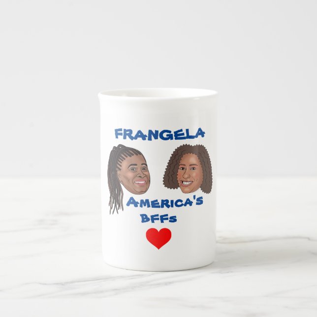Tasse En Porcelaine Frangela Cartoon Heads Mug (Devant)