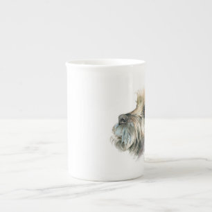 Tasse En Porcelaine Frontale Mug de Terrier - "Biscuit......"