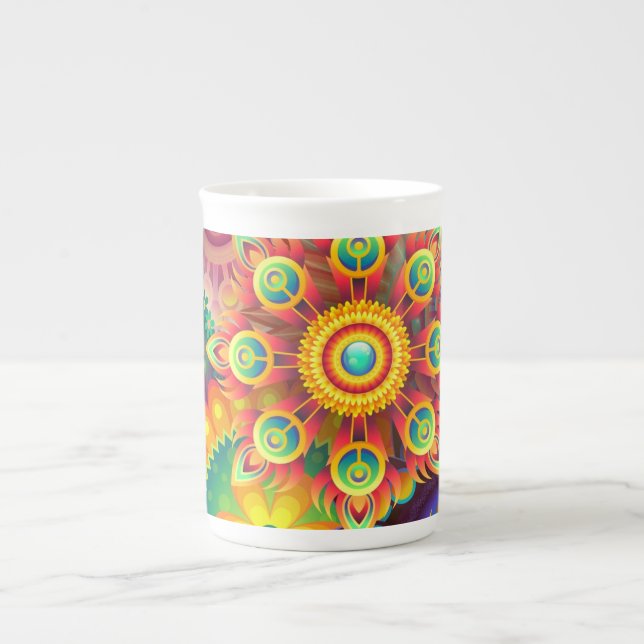Tasse En Porcelaine Funky Mandalas China Mug (Devant)
