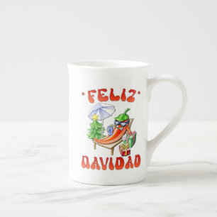 Tasse En Porcelaine Funny Feliz Navidad Cute Christmas Chili