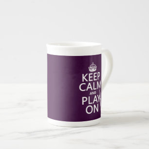 Tasse En Porcelaine Gardez le calme et le jeu sur (clarinette) (toute