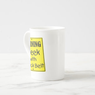 Tasse En Porcelaine Geek d'avertissement avec Mug ceinture noire