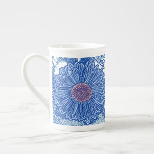 Tasse En Porcelaine Gerbera Daisy Block