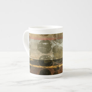 Tasse En Porcelaine Gouttelettes vertes circulaires