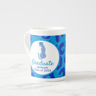 Tasse En Porcelaine Graduation Blue Leopards Spécialité Mug