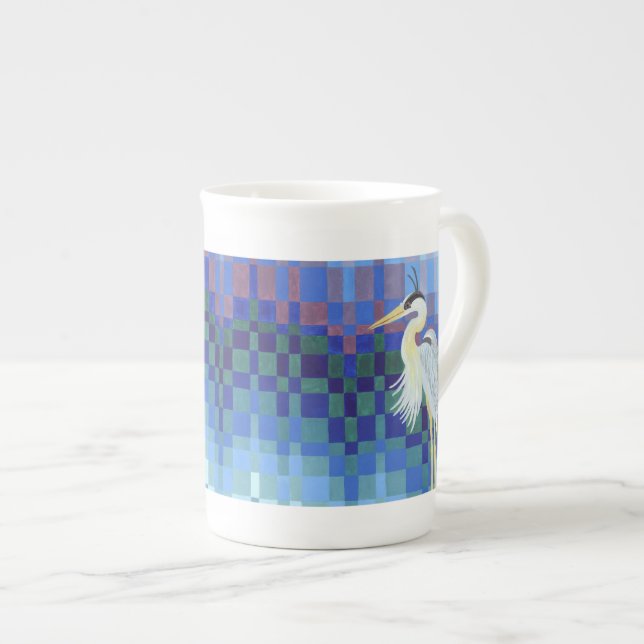 Tasse En Porcelaine Grand Héron bleu Bargello (Devant droit)