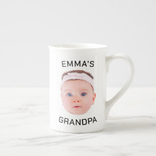 Tasse En Porcelaine Grandpa Boug cadeau, Personnalisé Visage bébé, Cad
