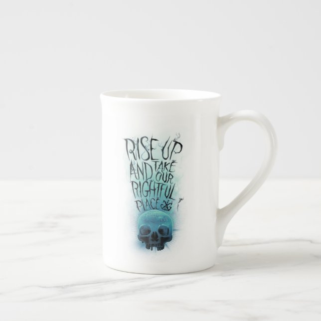 Tasse En Porcelaine Graphique de crâne et de fumée (Droite)