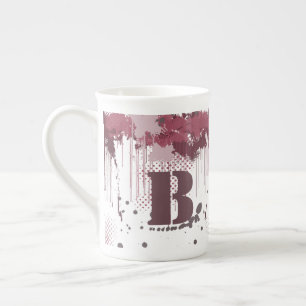 Tasse En Porcelaine Grunge Paint Splatter - Port Red - Mug