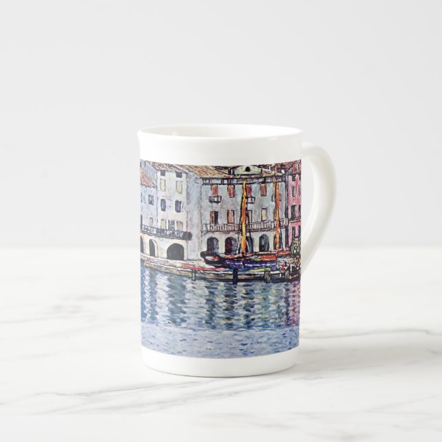 Tasse En Porcelaine Gustav Klimt - Malcesine au lac de Garde Italie (Devant droit)