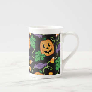 TASSE EN PORCELAINE HALLOWEEN MOTIF BONE CHINA MUG