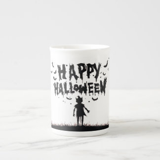 Tasse En Porcelaine Happy Halloween:Mug with Mysterious Silhouette