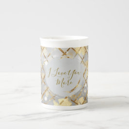 Tasse En Porcelaine Happy Valentine's Day, Modern, Elegant Luxury 