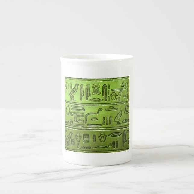 Tasse En Porcelaine Hiéroglyphes 2014-1022 (Devant)