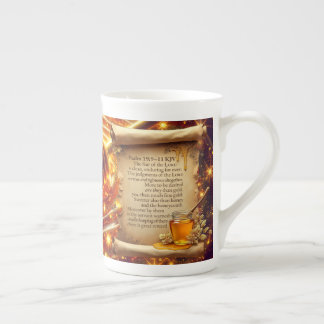 Tasse En Porcelaine Honey Swirl | Psaume 19:9-11 KJV Mug