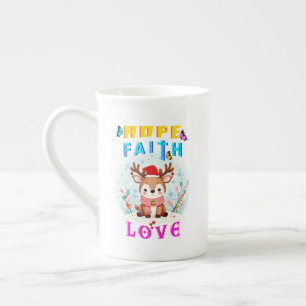 Tasse En Porcelaine Hope Faith Love