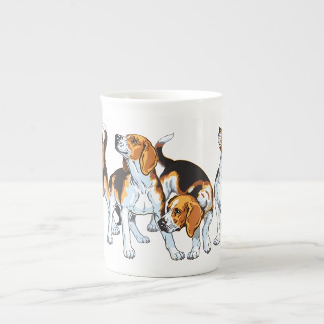 Tasse En Porcelaine Hound beagle (Devant)