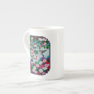 Tasse En Porcelaine Hummingbirds à Fuchsia Flower Garden