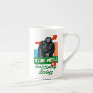 Tasse En Porcelaine Humour Évolutionnaire Biologie Chimpanzé Drôle