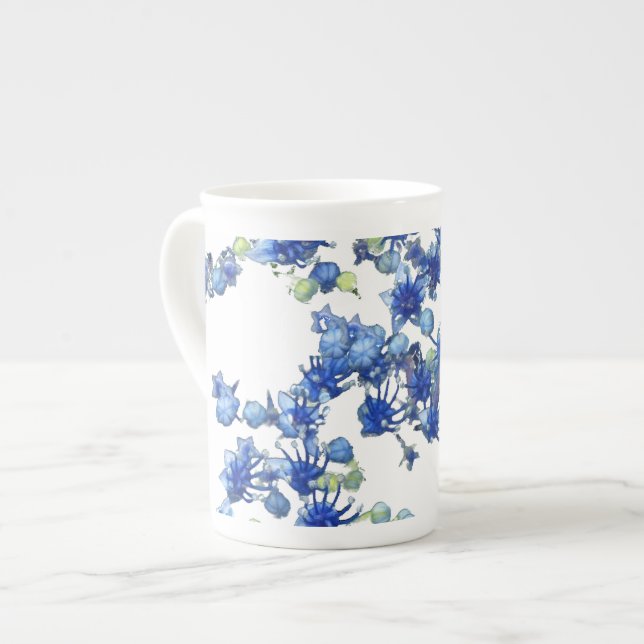 Tasse En Porcelaine hydrangea bgc transparent (Devant gauche)