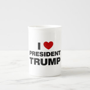 Tasse En Porcelaine I Love Président Trump Heart