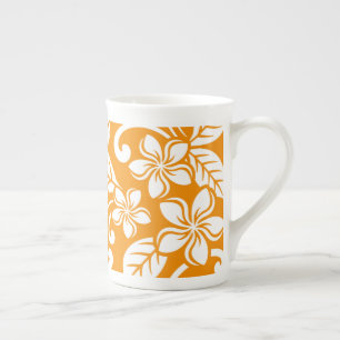 TASSE EN PORCELAINE ÎLE PLUMERIA (ORANGE)