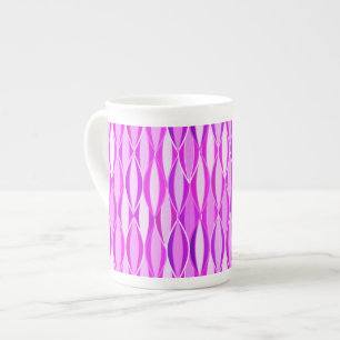 Tasse En Porcelaine Impression du ruban du milieu du siècle - orchidée