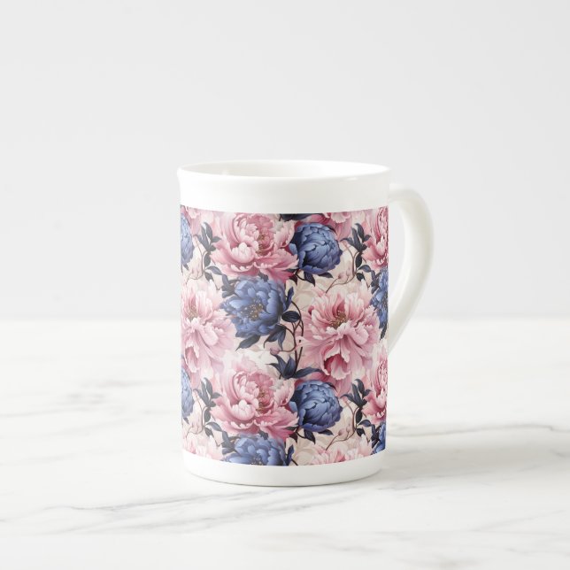 Tasse En Porcelaine Impression florale (Devant droit)