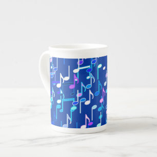 Tasse En Porcelaine Impression musicale - indigo blue, multi