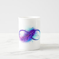 Infinity with purple feather