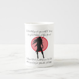 TASSE EN PORCELAINE INSPIRER FIDÈLE VIKING WARRIOR CHICK QUOTE ROSE