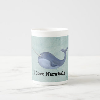 Tasse En Porcelaine J'aime Narwhals