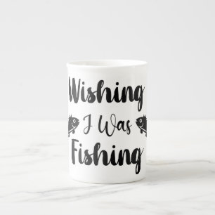 Tasse En Porcelaine J'aimerais pêcher une citation drôle