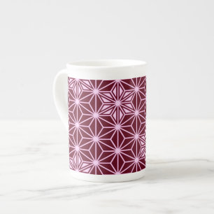 Tasse En Porcelaine Japonais Asanoha motif - Bourgogne