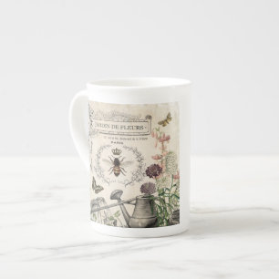 TASSE EN PORCELAINE JARDIN FRANÇAIS D'ABEILLE