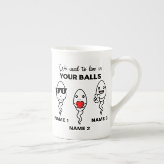 Tasse En Porcelaine J'Avais L'Habitude De Vivre Dans Vos Boules, Mug D