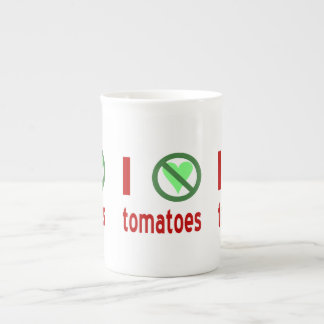 Tasse En Porcelaine Je déteste les tomates Pas d'amour