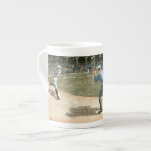 Tasse En Porcelaine Jeu de baseball 1886 de ligue nationale