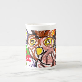 Tasse En Porcelaine Joie automnale des chouettes
