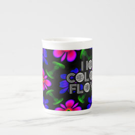 Tasse En Porcelaine Joli Motif de fleurs roses